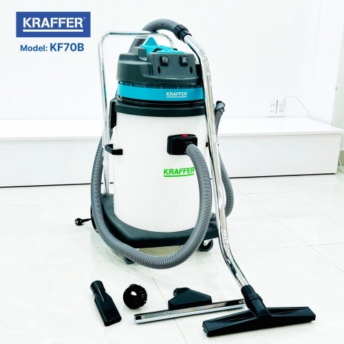 Máy hút bụi thùng nhựa Kraffer KF70B, công suất 2800W