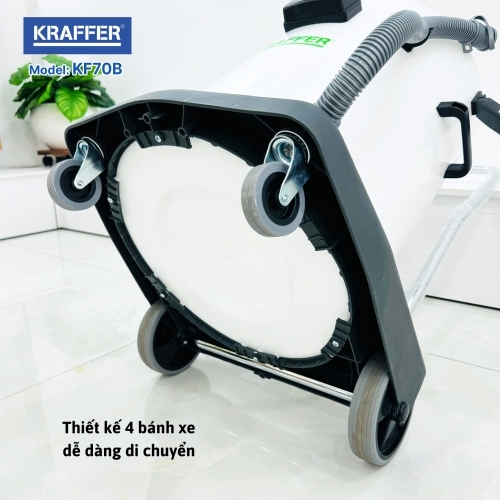 Máy hút bụi thùng nhựa Kraffer KF70B, công suất 2800W