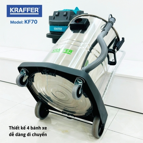 Máy hút bụi khô và ướt Kraffer KF70, công suất 2800W